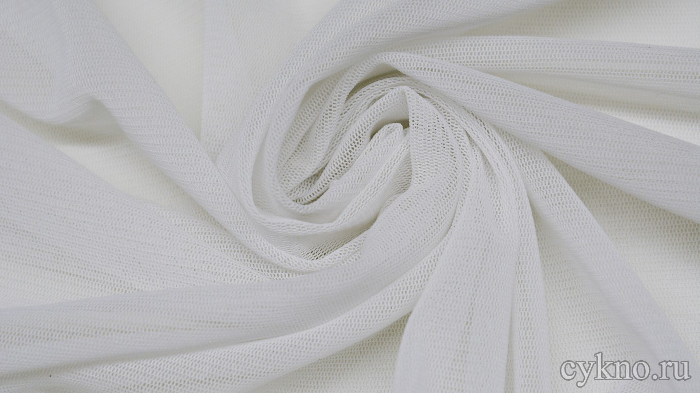 Ткань Сетка-стрейч белая